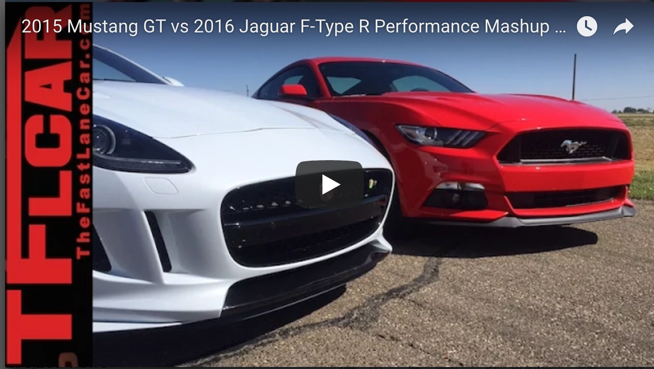 2015 Mustang Gt Vs 2016 Jaguar F Type R Performance Mashup Review